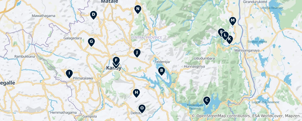 Mappa di Lakes and Waterfalls