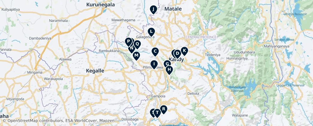Map of Sacred Sites of Spiritual Heritage