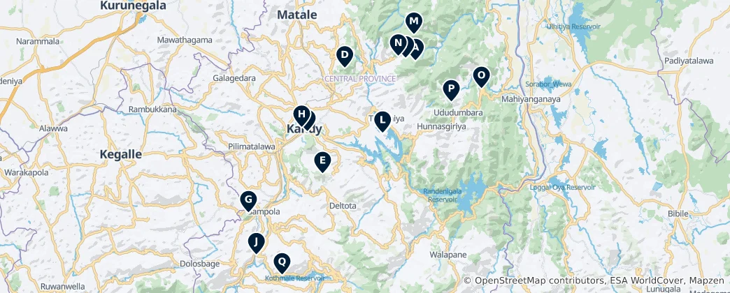 Mapa Scenic Viewpoints and Peaks
