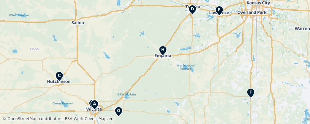Best of Kansas – Mapa