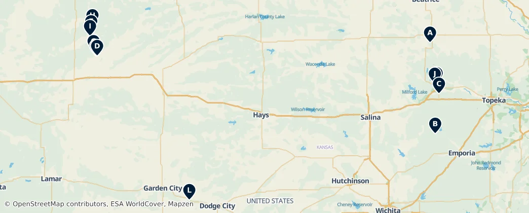 Prairie Ruins & Overlooks – Mapa