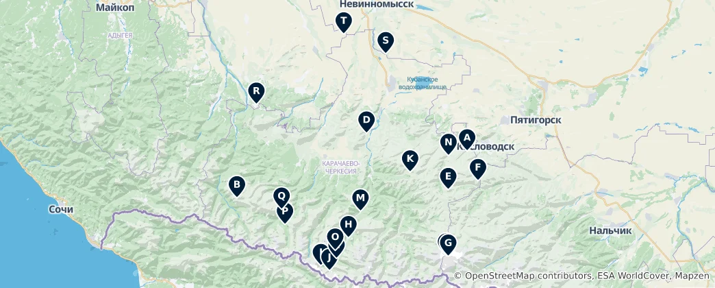 Mapa de Majestic Natural Wonders