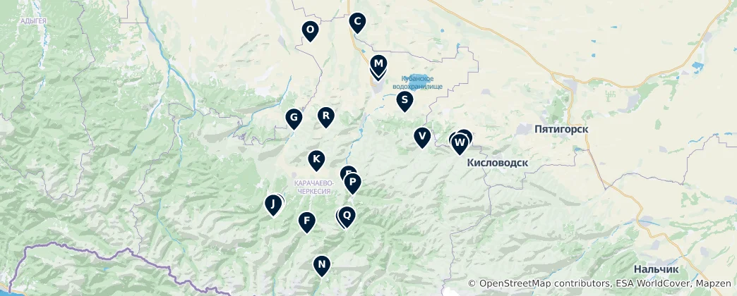 Map of Spiritual Heritage Sites