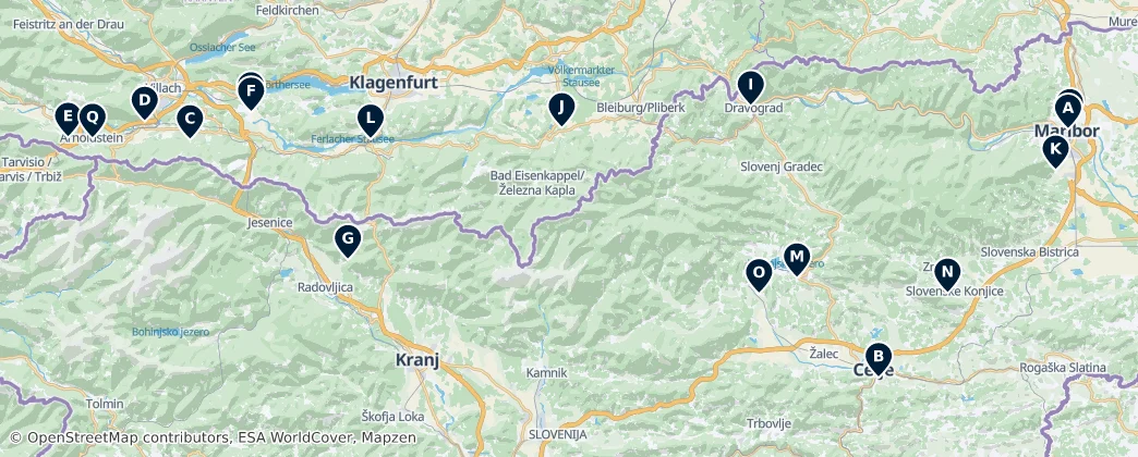Map of Castles and Ruins