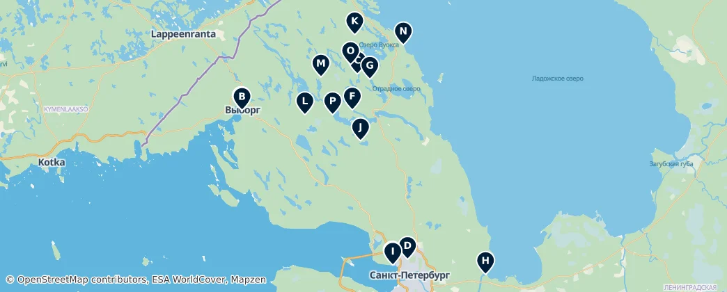 Kaart van Sacred Sites of Interest