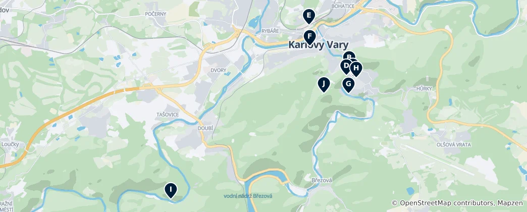Karlovy Vary Unmissables Haritası