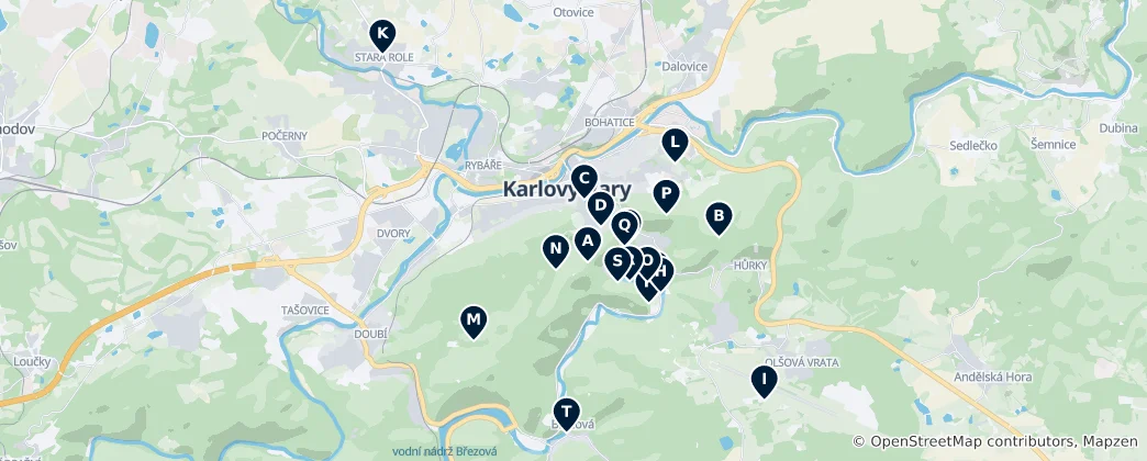 Karte von Notable Memorials and Monuments