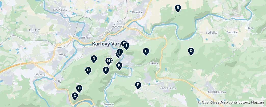 Map of Scenic Viewpoints and Peaks