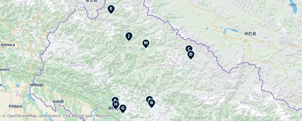 Sacred Sites in Karnali — Karte