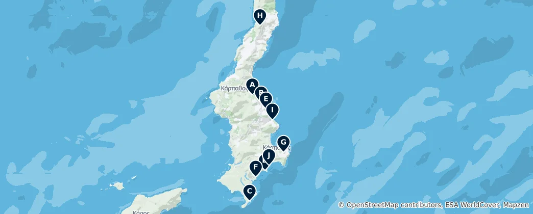 Map of Karpathos Essentials