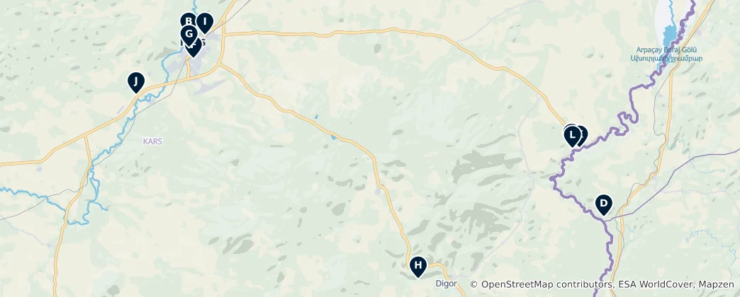 Mapa Kars Highlights