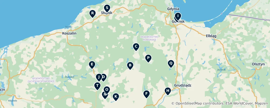Map of Historic Churches of Poland