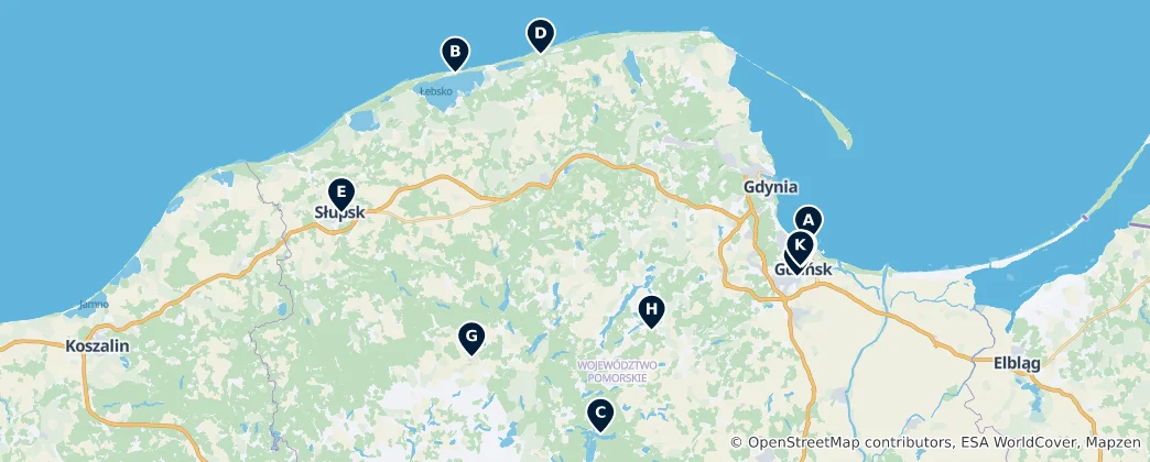 Map of Kashubia's Essential Treasures