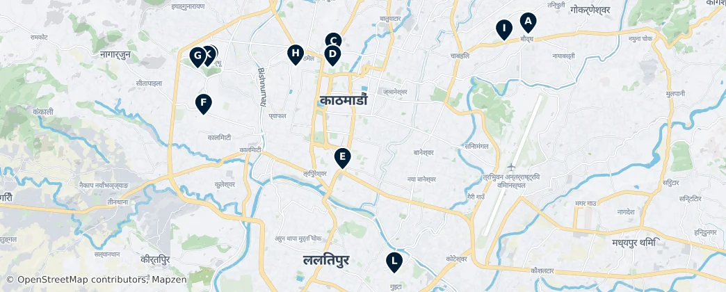 Cultural Heritage of Kathmandu — Map