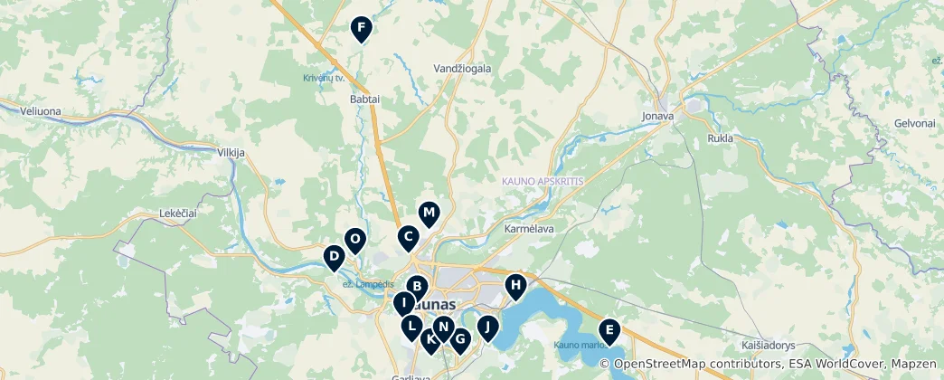 Map of Lithuanian Fortifications and Manors