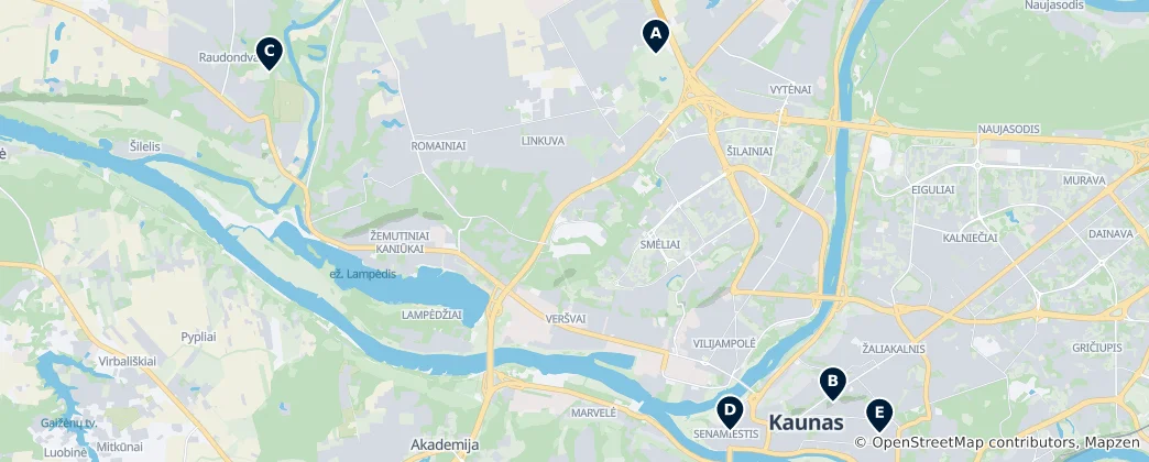 Karte von Hidden Gems of Kaunas