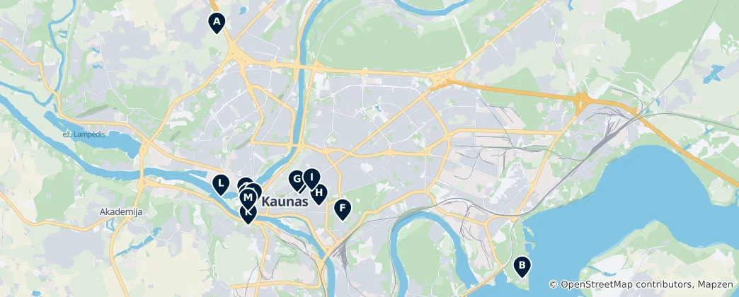 Mapa Kauno miesto savivaldybė Essentials