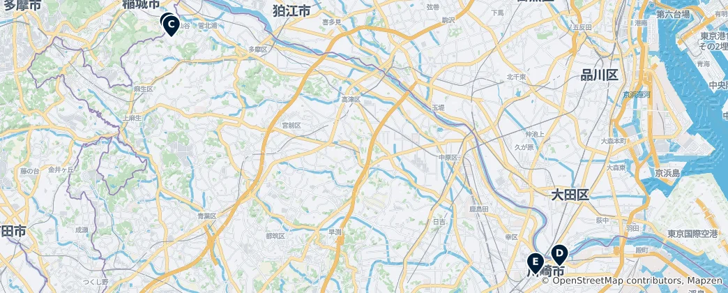 Mapa Theme Parks & Entertainment