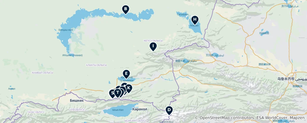 Carte de Mountains and Lakes