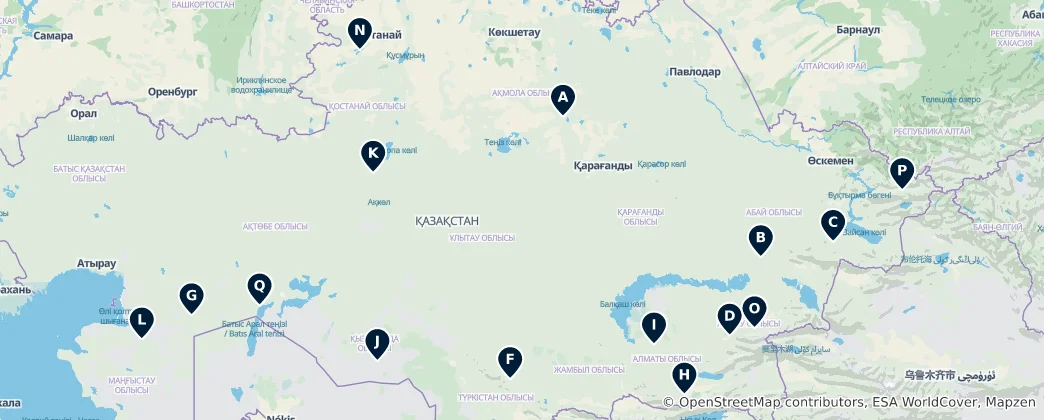Mapa de Viewpoints and Scenic Spots