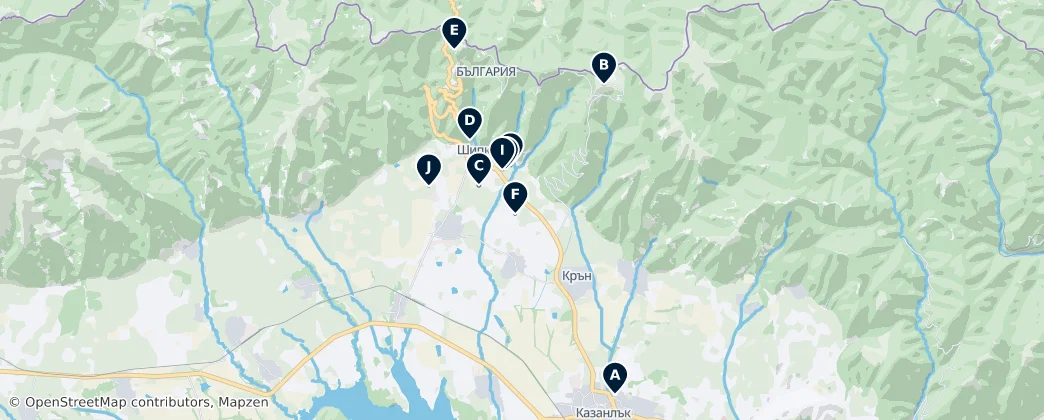 Kazanlak Unmissables — Map