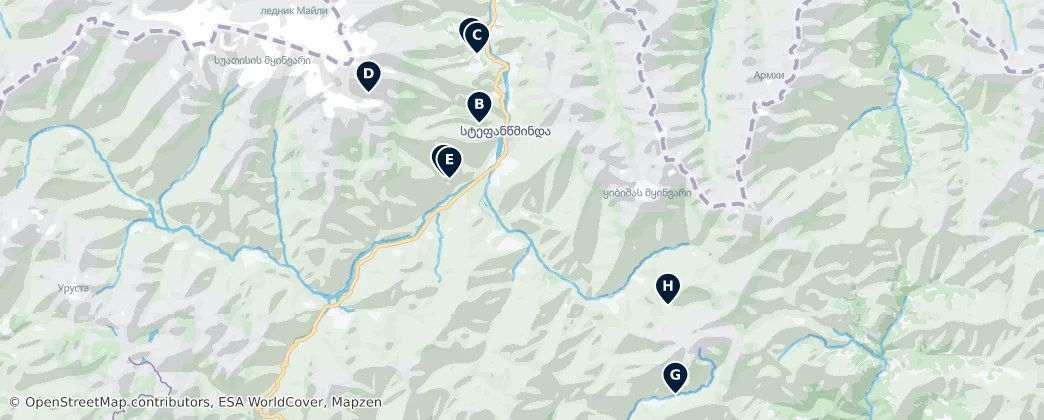 Hidden Gems & Waterfalls — Mapa