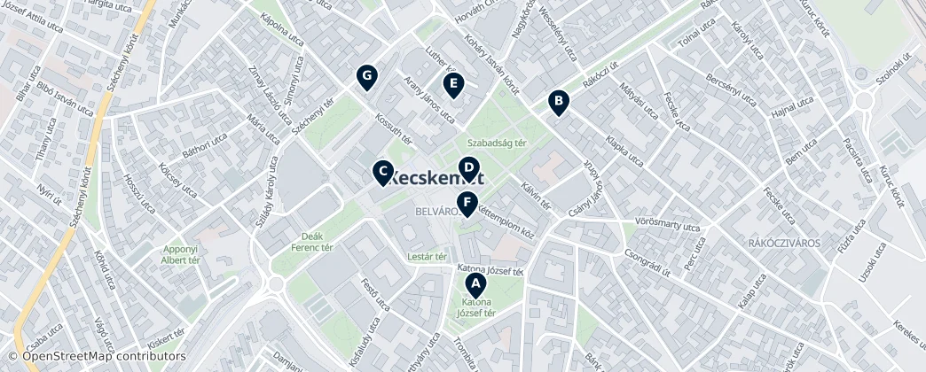 Kecskemét's Cultural Landmarks — Map