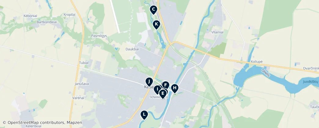 Kėdainių miesto seniūnija Essentials – Mapa