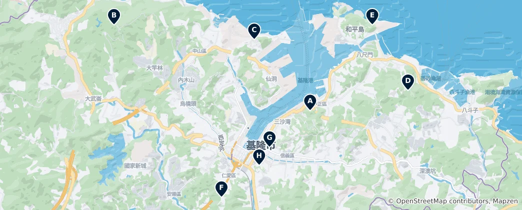 Mapa Historic Forts and Ruins