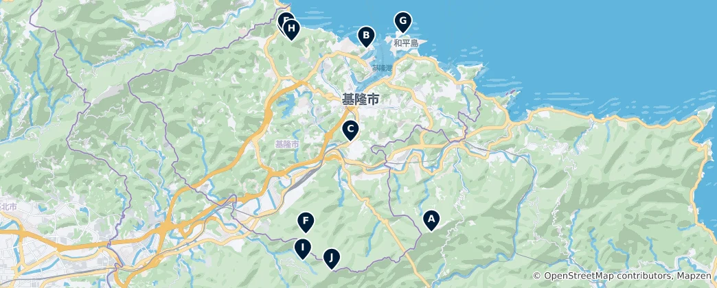 Map of Scenic Keelung Landscapes