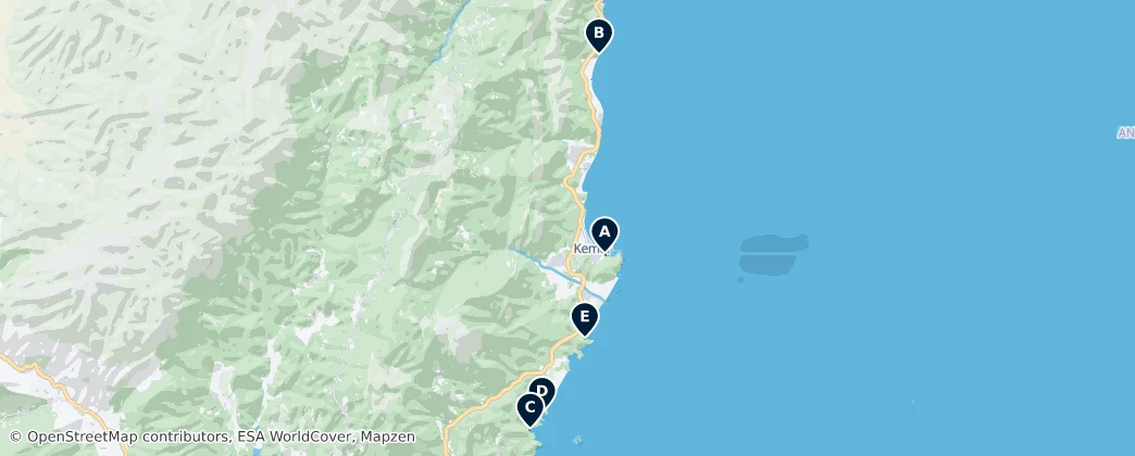 Best Beaches in Kemer — Карта