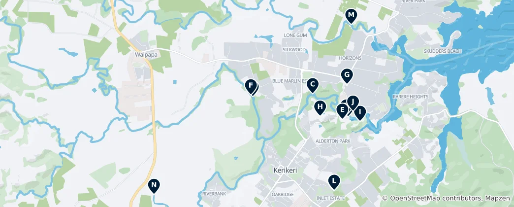 Mapa Kerikeri's Essential Wonders