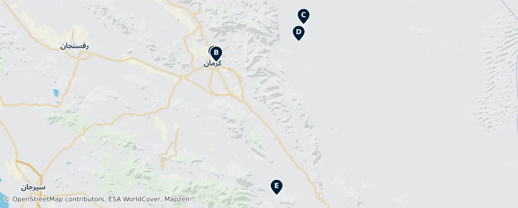 Hidden Wonders of Kerman – Mapa
