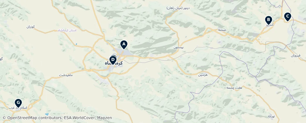 Best of Kermanshah Province — Mapa