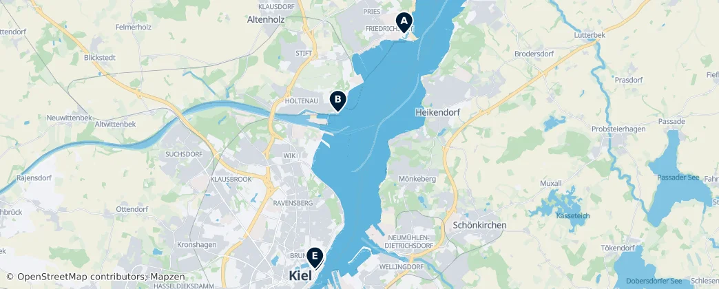 Karte von Historic Kiel