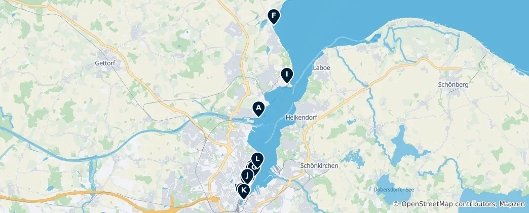 Mappa di Kiel Essentials