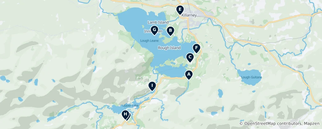 Map of Killarney National Park's Absolute Essentials