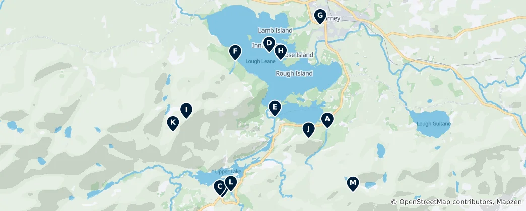Map of Scenic Natural Wonders