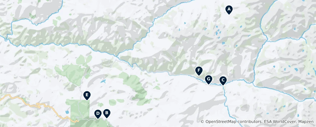 Mapa Kings Canyon Viewpoints