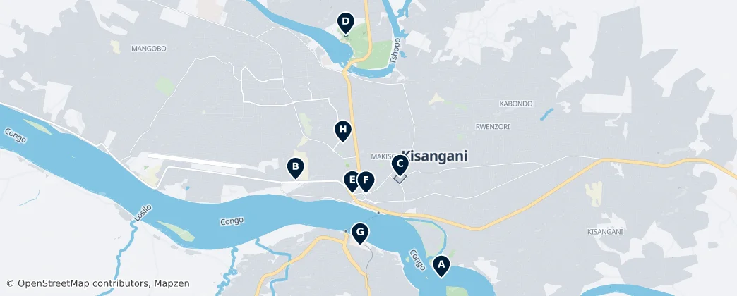 Kisangani Essentials — Karte