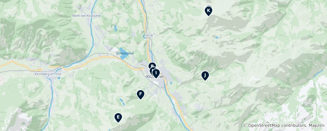 Mapa de Kitzbühel's Unmissable Highlights