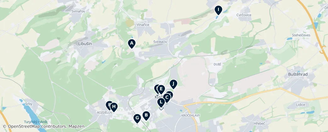 Kladno Essentials — Mapa