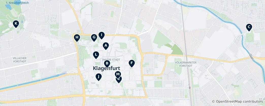 Klagenfurt Unmissables 지도