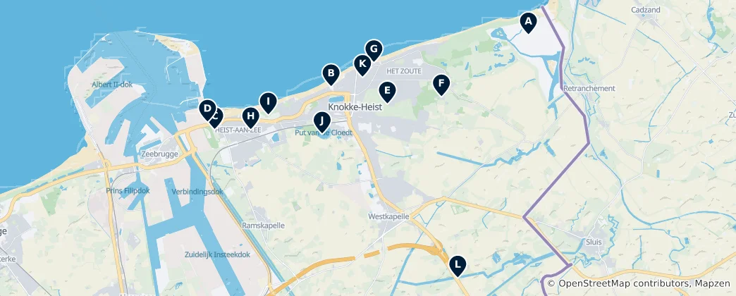 Mapa Knokke-Heist Essentials