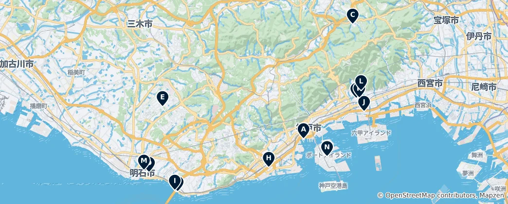 Map of Kobe Museums & Galleries
