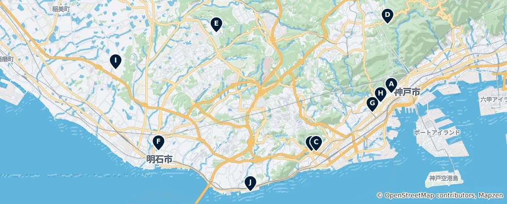 Mappa di Parks and Gardens