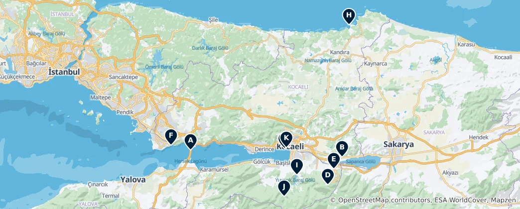Mapa Kocaeli Essentials