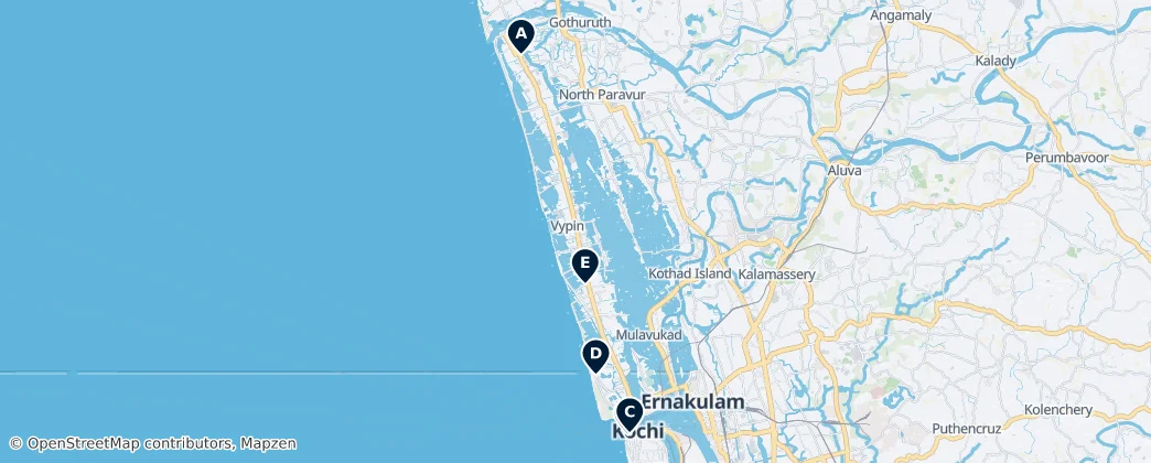 Map of Hidden Gems of Kochi