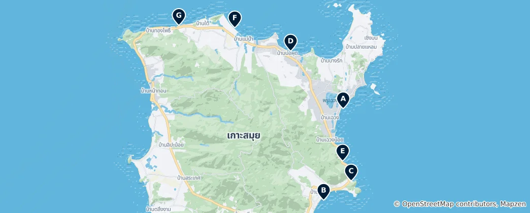 Mappa di Best Beaches
