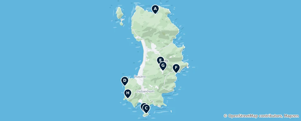 Mappa di Ko Tao Essentials